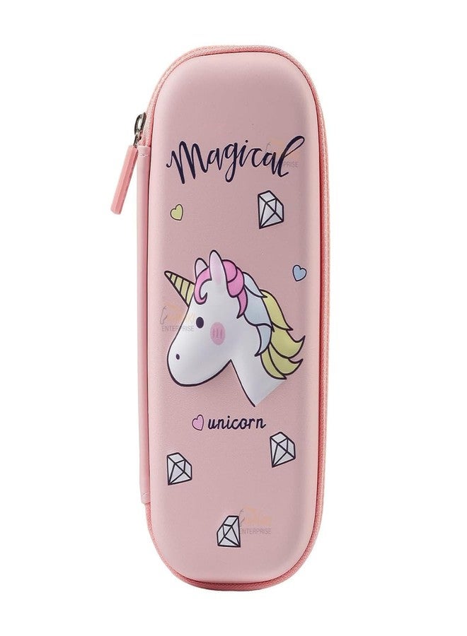 Parshya EVA 3D Small Pencil Case Pouch, Large Capacity Magical Unicorn Pen and Pencil Bag with Compartment, Kawaii Stationery School Pouch with Zipper for Kids and Student - Image 1